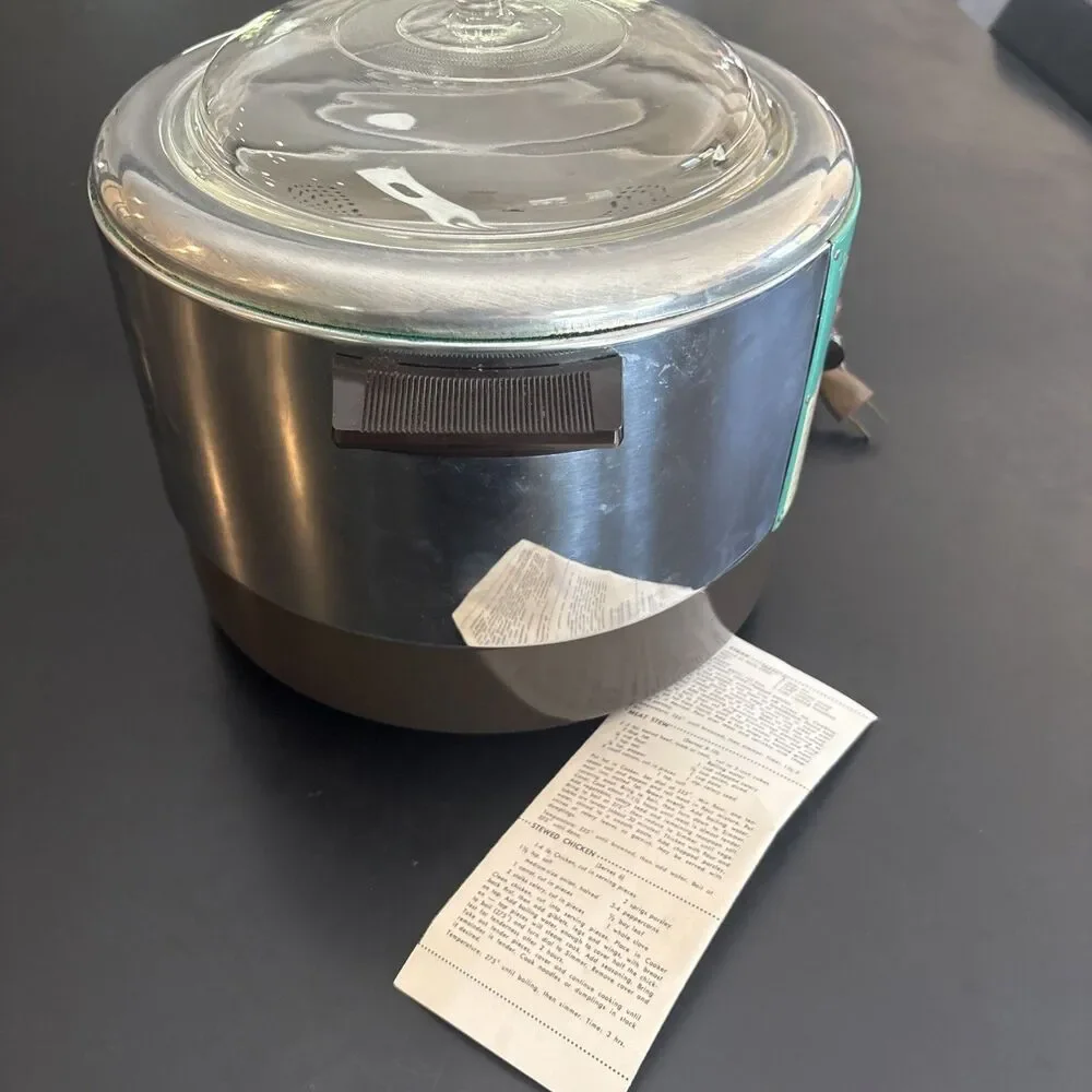 Vintage MCM Western Auto Wizard Automatic Cooker-Fryer w/RecipeManual Deadstock